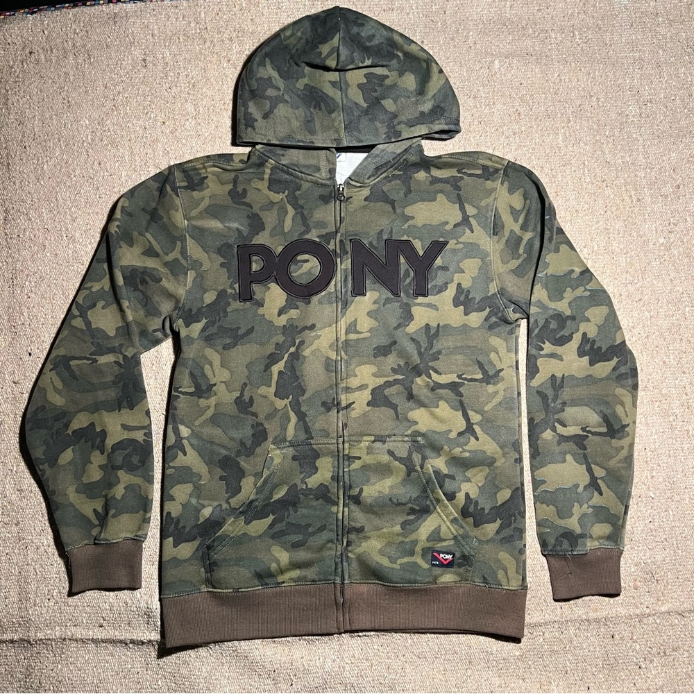 PONY Brand Women’s Full Zip CAMO hoodie Extra Large